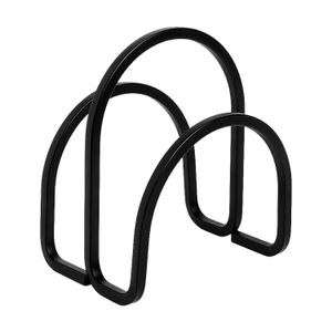 Servilletero metálico negro con dos compartimentos. - UMBRA