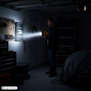 Linterna LED amarilla a pilas con tecnología COB para trabajo. - FX LIGHT