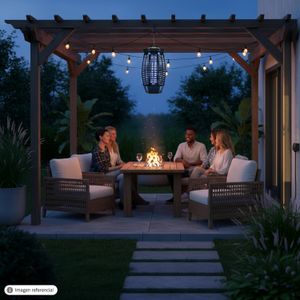 Lámpara Antimosquitos de 6 W con diseño tipo farol. - WRT