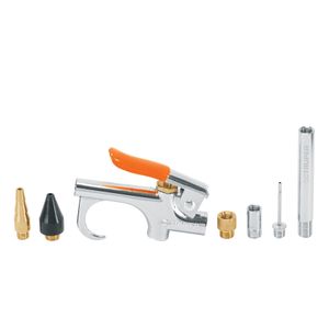 Juego de pistola sopleteadora 1/4" NPT + 2 boquillas y 4 accesorios; Presión máxima: 120 PSI. - TRUPER