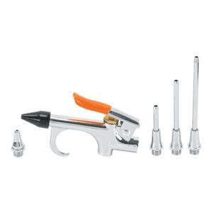 Juego de pistola sopleteadora 1/4" NPT metálica + 5 boquillas de extensión; Presión máxima: 120 PSI. - TRUPER