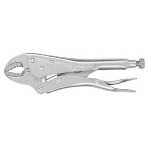 Playo de presión de 10" con mordaza curva de acero al carbono y de acabado niquelado. - PRETUL