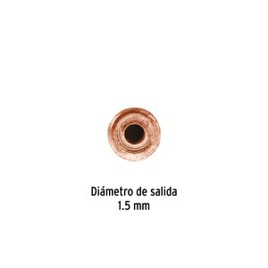 Boquilla para soldar con oxiacetileno #7 de 1,5 mm fabricada en cobre. - TRUPER