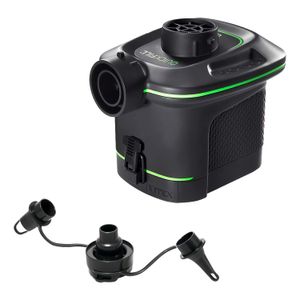 Bomba manual de aire de plástico, 2 boquillas, funciona con 6 pilas tipo C (no incluídas). - INTEXT