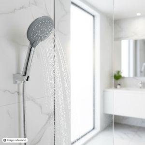 Ducha de mano de 11 cm con manguera de ducha y soporte. - FLORY