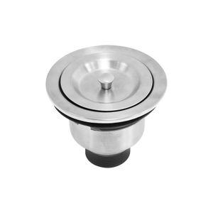 Rejilla circular para FREGADERO de 9 cm con tapa, plateado de acero inoxidable. - DAWN