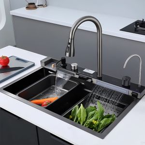 Fregadero multifunción de 75 x 46 x 22 cm con botones. - K HOME