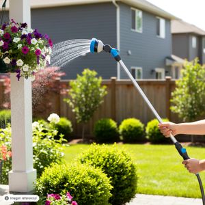 Pistola tipo ducha con vara de 70 cm para riego de jardín. - AQUACRAFT