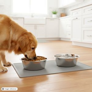 Plato de acero para comida de mascotas, con 1,9 lt de capacidad. - PRO SELECT