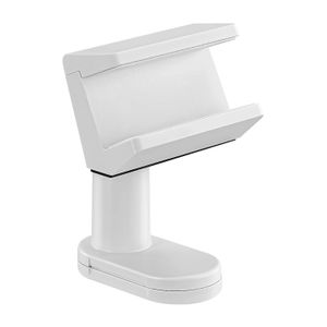 Soporte lateral blanco de mesa para regletas. - BRATECK