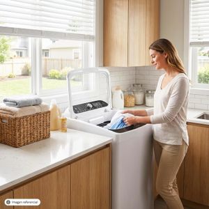 Lavadora de carga superior de 19 kg de capacidad color blanca y lavado inteligente LRI-19BLA - INDURAMA