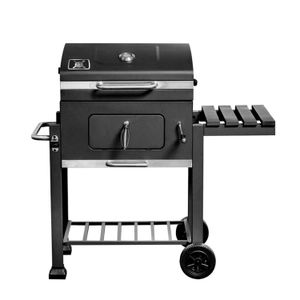 Parrilla BBQ a carbón de 70.5 x 53.5 x 33 cm con destapador de botellas y mesa lateral. - WRT