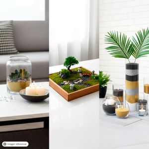 Arena decorativa "Essentials" de color plata, 550 ml. - HOME & STYLING