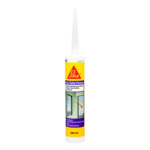 Sellador elástico ACRÍLICO para fisuras, color blanco, uso interior, pintable, de 280 ml. - SIKA