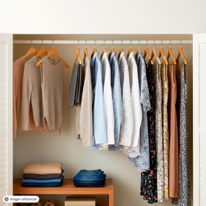 Set de armadores de madera, 6 piezas, color natural, de 45 x 23 x 1 cm. - K HOME