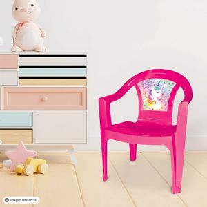 Silla plástica infantil "Magic Unicorn" en color fucsia. - CASA PICA