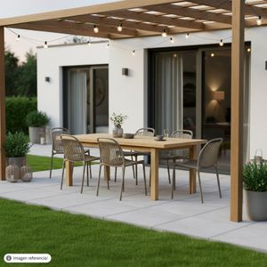 Silla plástica "Maxim" en color taupe con diseño tipo malla. - PLAPASA