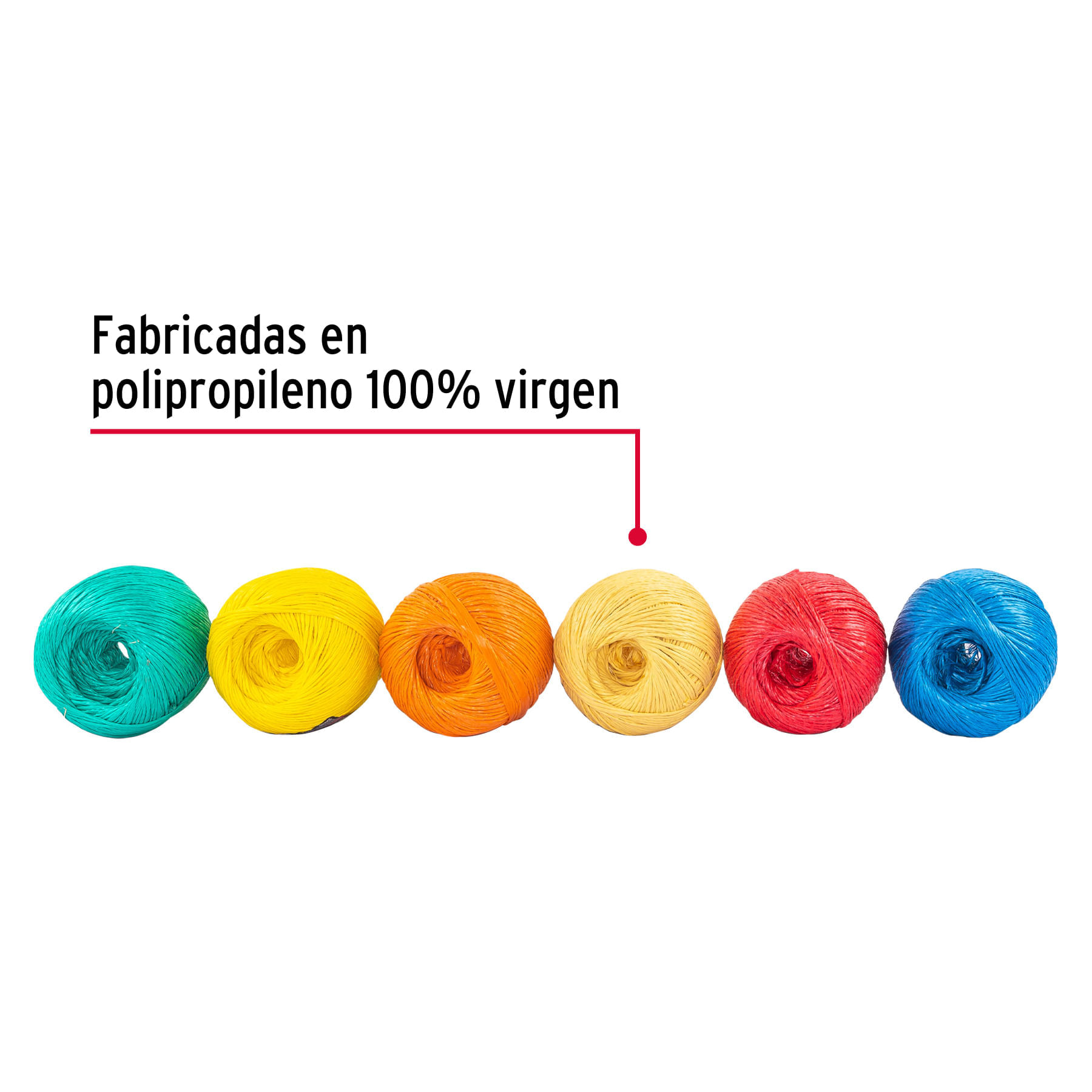Piola plástica de polipropileno 100% virgen, calibre 2.2 g/m ...