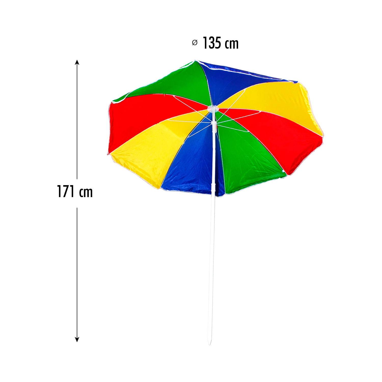 Ombrellone Da Spiaggia – 152x160 Cm – Colori Assortiti – PARASOL DE PLAYA
