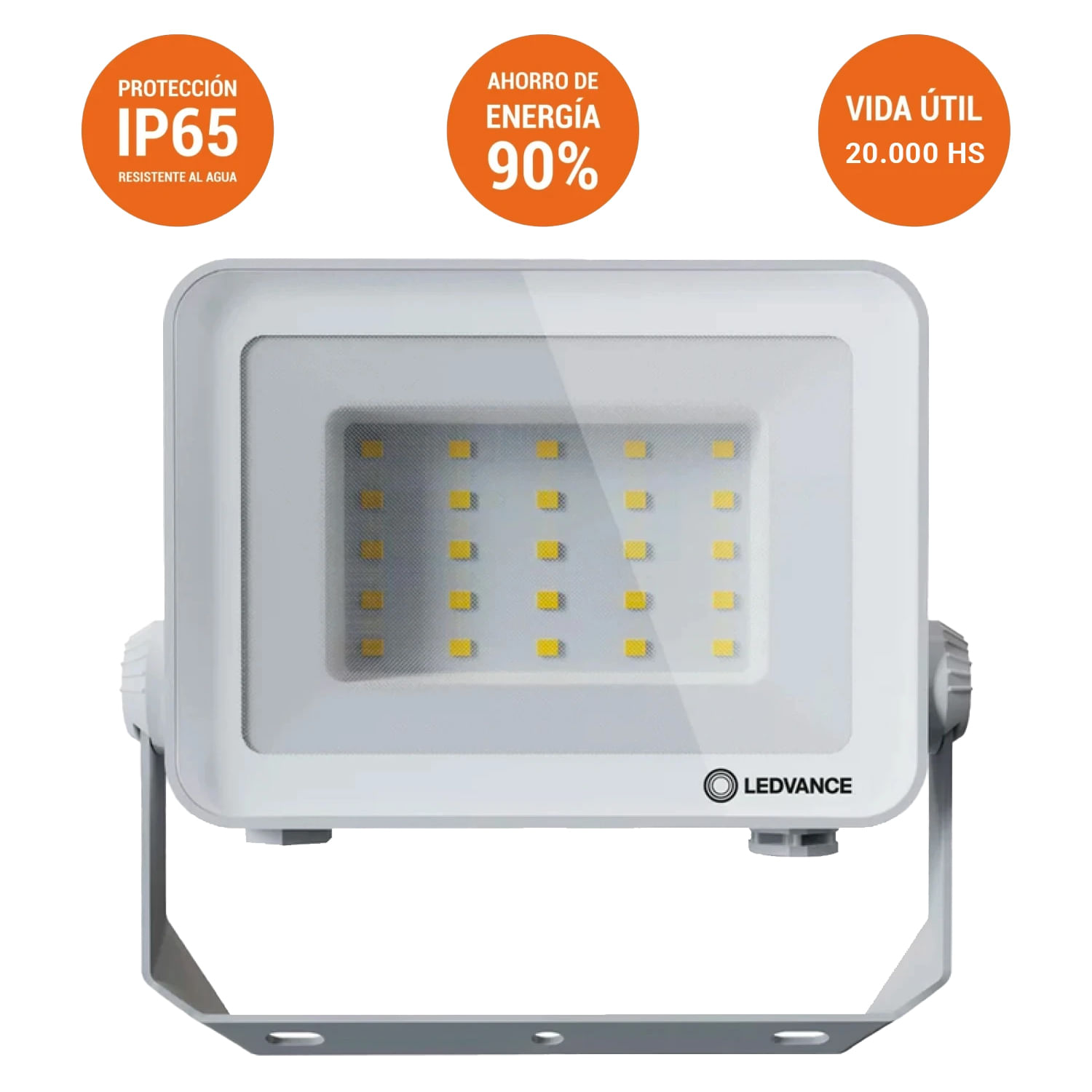Reflector LED compacto con 30W de potencia y luz cálida de 3000 K ...