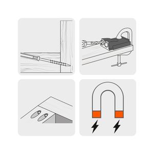 Juego de plantilla para uniones ocultas con dos tornillos para madera de 1/2" a 1 1/2" de espesor - TRUPER
