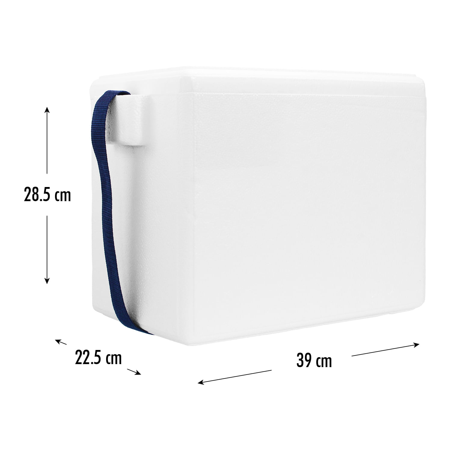 Cooler rectangular de 22,5 x 28,5 x 39 cm hecho de espuma flex, con 13 ...