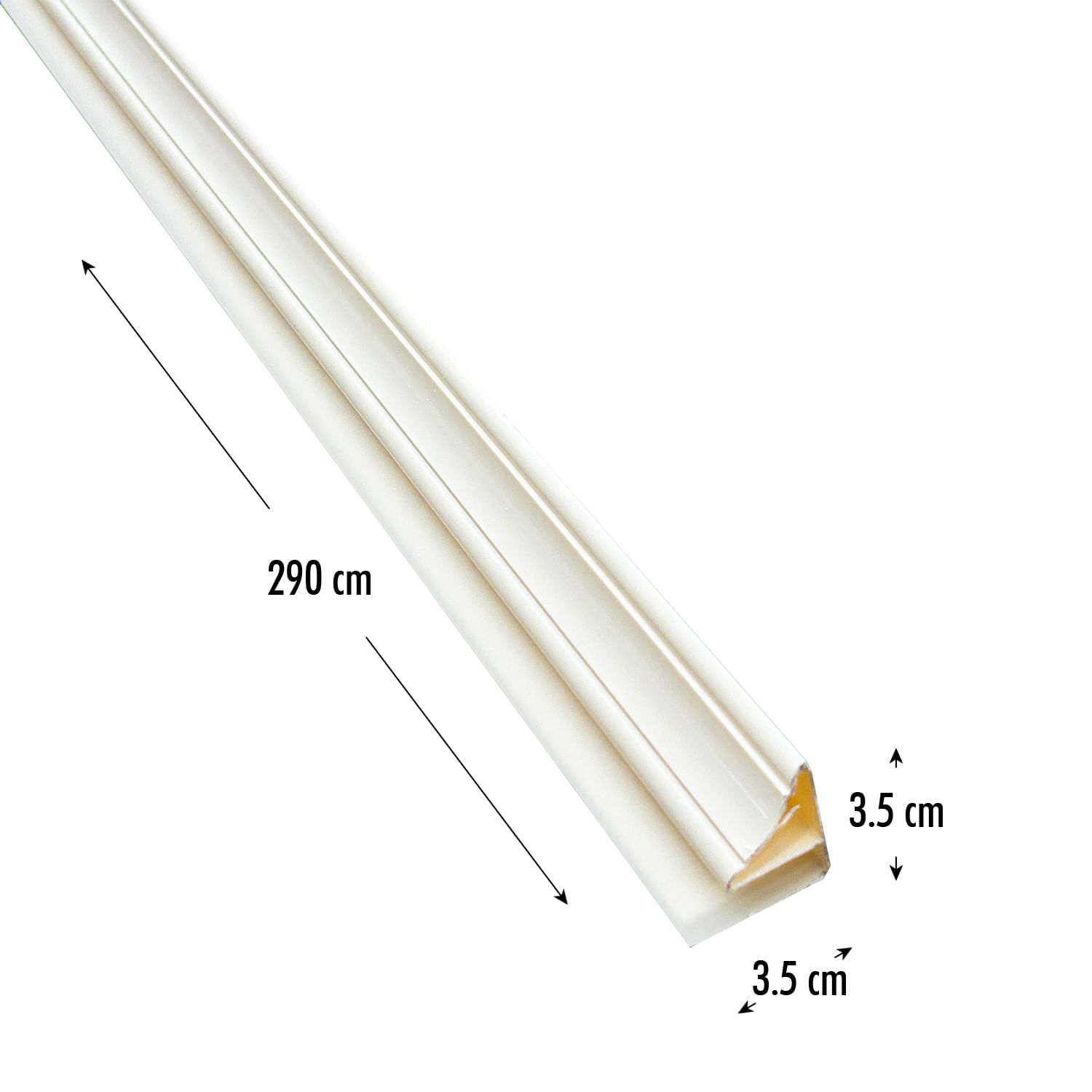 Cornisa PVC superior cóncava de 2,9 m color avalon beige - TONDER - Kywi