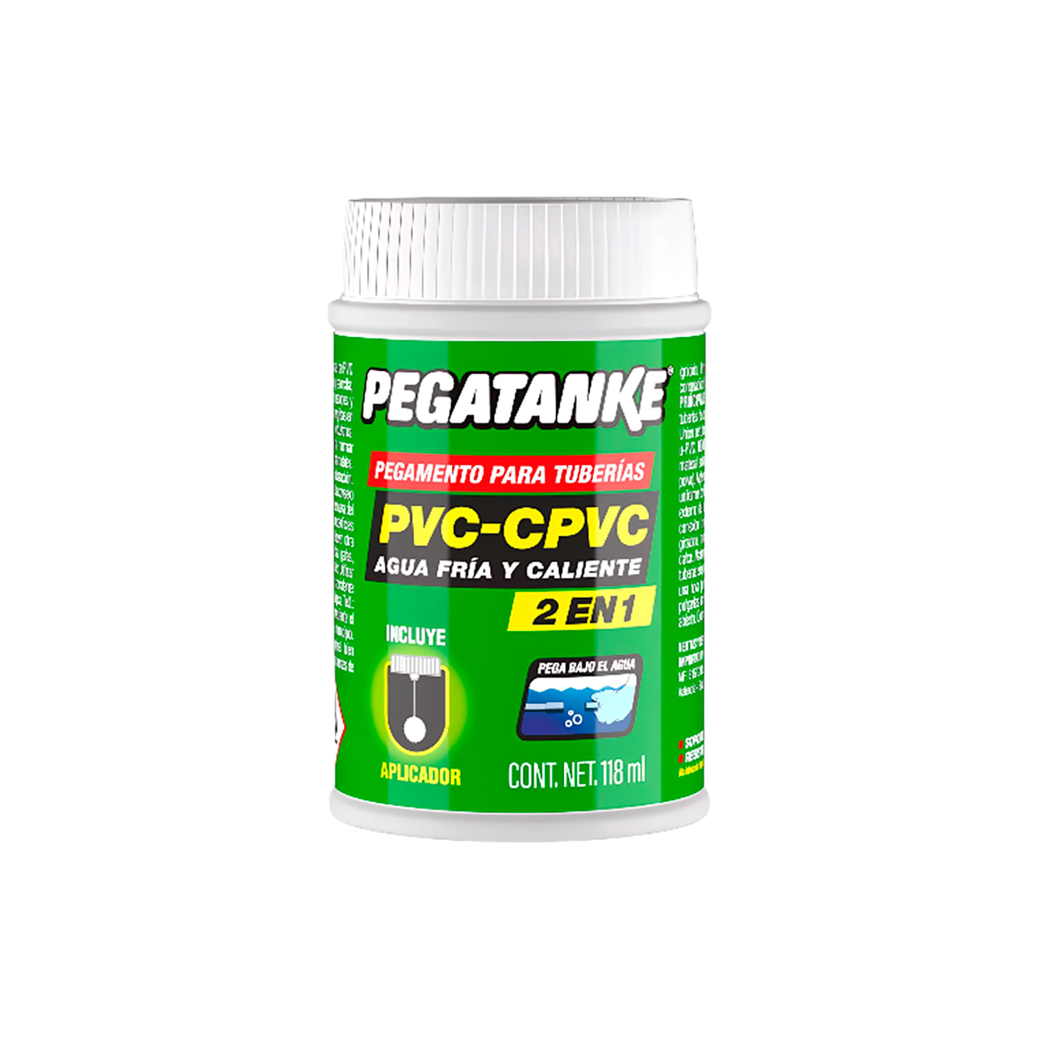 Pegamento para tuberías PVC UPVC - CPVC, de 118 lm, 2 en 1, incluye ...