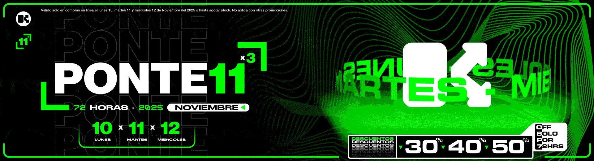 Ponte 11 con las ofertas exclusivas online de kywi